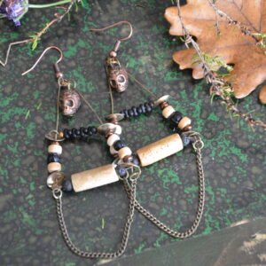 Boucles d'oreilles Primitives (os)