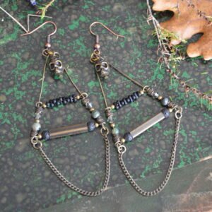 Boucles d'oreilles Primitives (pierre de lave)