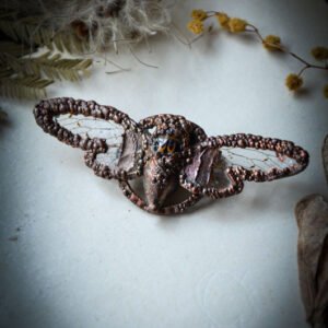 Broche Cigale plaquée en Cuivre