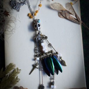 Sautoir Squelette Elytres de scarabée