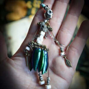 Sautoir Squelette Elytres de scarabée – Image 2