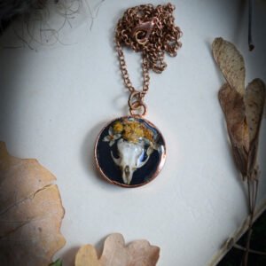 Collier Mini Crâne en résine | Placage Cuivre – Image 4