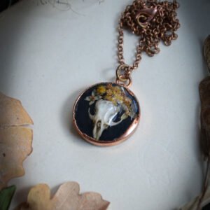 Collier Mini Crâne en résine | Placage Cuivre – Image 5