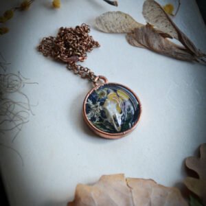 Collier Mini Crâne en résine | Placage Cuivre – Image 3