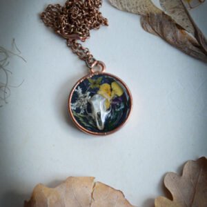 Collier Mini Crâne en résine | Placage Cuivre – Image 6