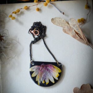 Collier Gerbera en résine