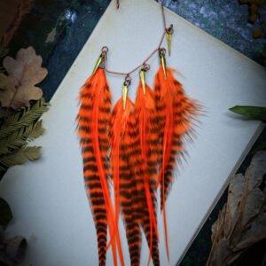 Tour d'oreille plumes Orange